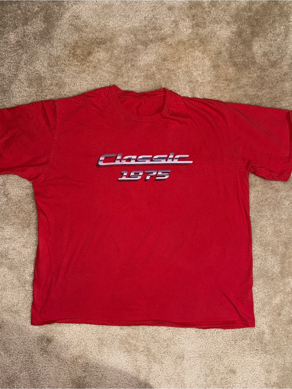 Retro Red Classic 1975 Graphic T-Shirt Men's Size XXL